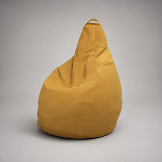 Pufa worek z poliestru 80 x 80 x 110 cm, musztardowa